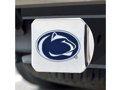Hitch Cover with Penn State University Logo; Chrome (Universal; Some Adaptation May Be Required)