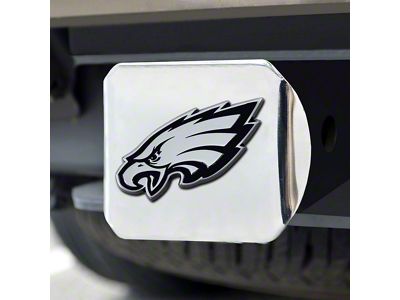 Hitch Cover with Philadelphia Eagles Logo; Chrome (Universal; Some Adaptation May Be Required)