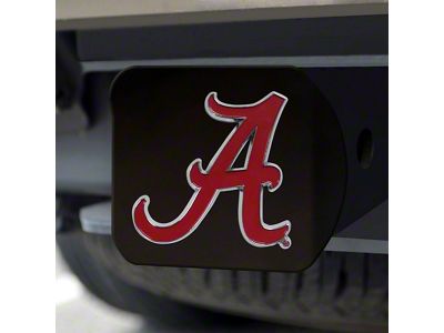 Hitch Cover with University of Alabama Logo; Red (Universal; Some Adaptation May Be Required)
