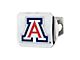 Hitch Cover with University of Arizona Logo; Chrome (Universal; Some Adaptation May Be Required)