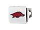 Hitch Cover with University of Arkansas Logo; Chrome (Universal; Some Adaptation May Be Required)