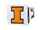 Hitch Cover with University of Illinois Logo; Chrome (Universal; Some Adaptation May Be Required)