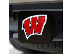 Hitch Cover with University of Wisconsin Logo; Red (Universal; Some Adaptation May Be Required)