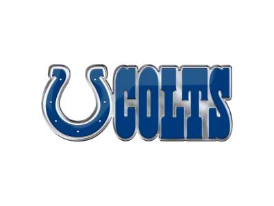 Indianapolis Colts Embossed Emblem; Blue (Universal; Some Adaptation May Be Required)