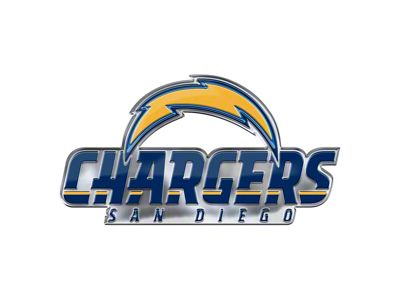 Los Angeles Chargers Embossed Emblem; Blue and Yellow (Universal; Some Adaptation May Be Required)