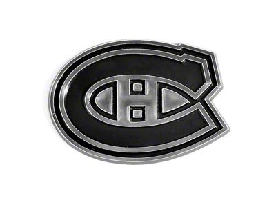 Montreal Canadiens Molded Emblem; Chrome (Universal; Some Adaptation May Be Required)