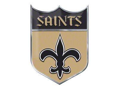 New Orleans Saints Embossed Emblem; Gold and Black (Universal; Some Adaptation May Be Required)
