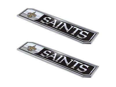 New Orleans Saints Embossed Emblems; Black (Universal; Some Adaptation May Be Required)