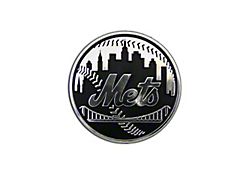 New York Mets Molded Emblem; Chrome (Universal; Some Adaptation May Be Required)