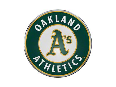 Oakland Athletics Embossed Emblem; Green (Universal; Some Adaptation May Be Required)