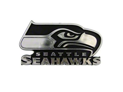 Seattle Seahawks Molded Emblem; Chrome (Universal; Some Adaptation May Be Required)