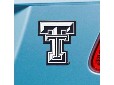 Texas Tech University Emblem; Chrome (Universal; Some Adaptation May Be Required)