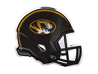 University of Missouri Embossed Helmet Emblem; Black and Yellow (Universal; Some Adaptation May Be Required)