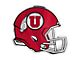 University of Utah Embossed Helmet Emblem; Red (Universal; Some Adaptation May Be Required)