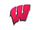 University of Wisconsin Embossed Emblem; Red (Universal; Some Adaptation May Be Required)
