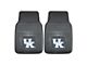 Vinyl Front Floor Mats with University of Kentucky Logo; Black (Universal; Some Adaptation May Be Required)