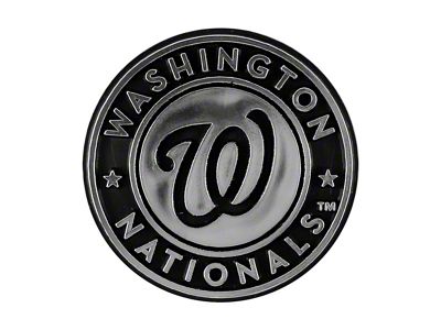 Washington Nationals Molded Emblem; Chrome (Universal; Some Adaptation May Be Required)