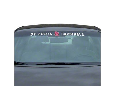 Windshield Decal with St. Louis Cardinals Logo; White (Universal; Some Adaptation May Be Required)