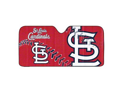 Windshield Sun Shade with St. Louis Cardinals Logo; Red (Universal; Some Adaptation May Be Required)