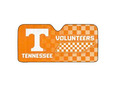 Windshield Sun Shade with University of Tennessee Logo; Orange (Universal; Some Adaptation May Be Required)