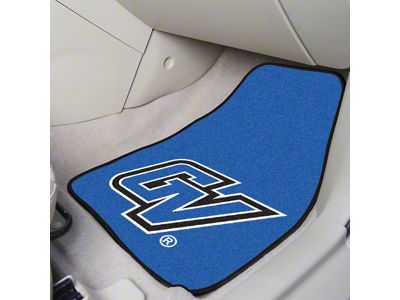 Carpet Front Floor Mats with Grand Valley State University Logo; Blue (Universal; Some Adaptation May Be Required)