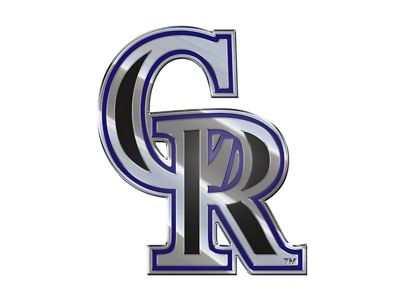 Colorado Rockies Embossed Emblem; Black (Universal; Some Adaptation May Be Required)