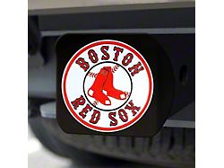 Hitch Cover with Boston Red Sox Logo; Black (Universal; Some Adaptation May Be Required)
