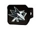 Hitch Cover with San Jose Sharks Logo; Black (Universal; Some Adaptation May Be Required)