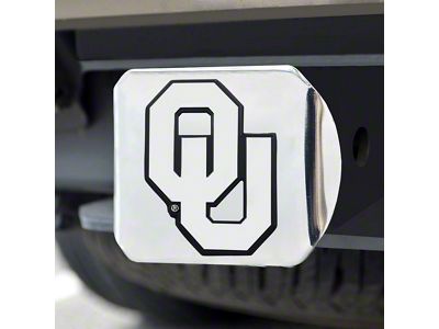 Hitch Cover with University of Oklahoma Logo; Chrome (Universal; Some Adaptation May Be Required)