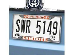 License Plate Frame with Oklahoma State University Logo; Orange (Universal; Some Adaptation May Be Required)