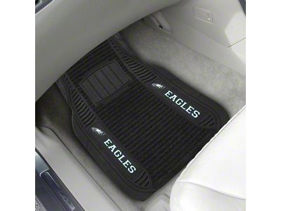 Molded Front Floor Mats with Philadelphia Eagles Logo (Universal; Some Adaptation May Be Required)