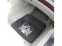 Vinyl Front Floor Mats with Los Angeles Kings Logo; Black (Universal; Some Adaptation May Be Required)
