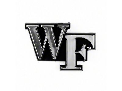 Wake Forest University Molded Emblem; Chrome (Universal; Some Adaptation May Be Required)
