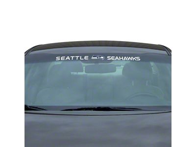 Windshield Decal with Seattle Seahawks Logo; White (Universal; Some Adaptation May Be Required)