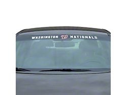 Windshield Decal with Washington Nationals Logo; White (Universal; Some Adaptation May Be Required)