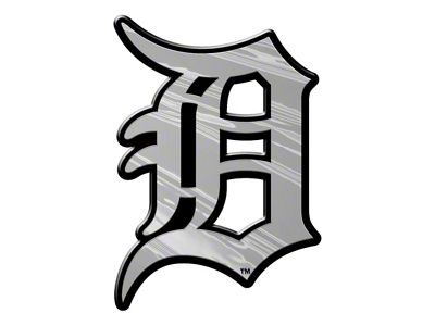 Detroit Tigers Molded Emblem; Chrome (Universal; Some Adaptation May Be Required)