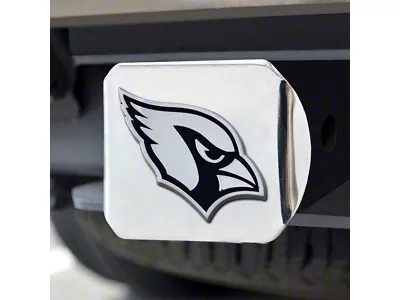 Hitch Cover with Arizona Cardinals Logo; Chrome (Universal; Some Adaptation May Be Required)