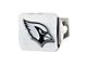 Hitch Cover with Arizona Cardinals Logo; Chrome (Universal; Some Adaptation May Be Required)