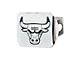 Hitch Cover with Chicago Bulls Logo; Chrome (Universal; Some Adaptation May Be Required)