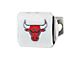 Hitch Cover with Chicago Bulls Logo; Chrome (Universal; Some Adaptation May Be Required)