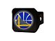 Hitch Cover with Golden State Warriors Logo; Royal (Universal; Some Adaptation May Be Required)