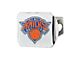 Hitch Cover with New York Knicks Logo; Chrome (Universal; Some Adaptation May Be Required)