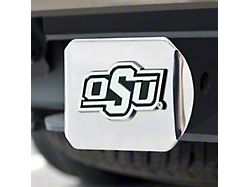 Hitch Cover with Oklahoma State University Logo; Chrome (Universal; Some Adaptation May Be Required)
