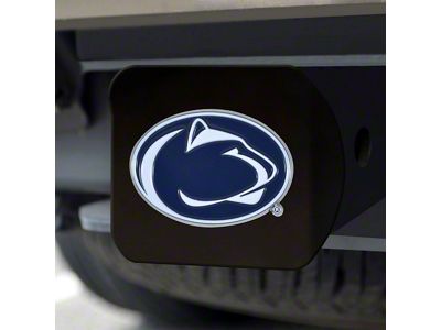 Hitch Cover with Penn State University Logo; Navy (Universal; Some Adaptation May Be Required)
