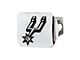 Hitch Cover with San Antonio Spurs Logo; Chrome (Universal; Some Adaptation May Be Required)