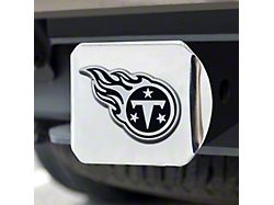 Hitch Cover with Tennessee Titans Logo; Chrome (Universal; Some Adaptation May Be Required)