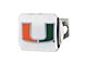 Hitch Cover with University of Miami Logo; Chrome (Universal; Some Adaptation May Be Required)