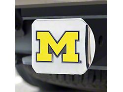 Hitch Cover with University of Michigan Logo; Chrome (Universal; Some Adaptation May Be Required)