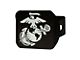 Hitch Cover with U.S. Marines Logo; Red (Universal; Some Adaptation May Be Required)