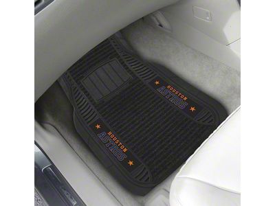 Molded Front Floor Mats with Houston Astros Logo (Universal; Some Adaptation May Be Required)
